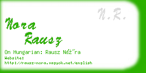 nora rausz business card